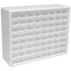 Akro-Mils 64-Drawer Plastic Drawer Storage Cabinet for 64 Drawer, White