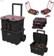 Keter Stack-n-Roll 2.0 Modular Tools Organizer for Garage Storage, 4PC System