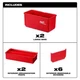 Milwaukee 48-22-8063 PACKOUT Large Bin Set 2-Pack w/ Trays Dividers