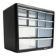 Homak Black 12-Drawer Parts Organizer - Keep Small Items Sorted with Ease