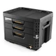 ToughBuilt StackTech 3-Drawer Locking Box, Plastic Storage Tool & Gear Organizer
