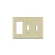 Leviton Almond 3 gang Thermoset Plastic Decorator/Toggle Wall Plate 80421-T