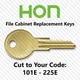 HON File Cabinet Key Cut to Your Code 101E - 225E