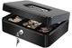 Kyodoled Large Metal Cash Box With Money Tray And Lock,money Box With