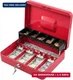 KYODOLED Locking Cash Box with Lock,Money Box with Cash Tray,Lock Safe Box with