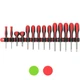 Olsa Tools Wall Mounted Screwdriver Organizer with 14 Heavy Duty Clips Red Black