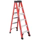 LOUISVILLE LADDER FS1406HD Stepladder,Fiberglass,6 ft. H,375 lb Cap 1CMR4