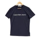 Calvin Klein Jeans Shirt T-Shirt Mens L Blue Logo Graphic Cotton Casual 54408