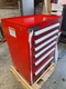 PROTO Rolling Tool Cabinet: Red / Red Drawer, 30 in W x 21 3/8 in D x 42 1/2 in