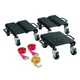 3 Pack 1500Lb Snowmobile Dolly Swivel Casters Tie Down Strap Garage Shop Storage