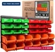 SWANLAKE GARDEN TOOLS 30-Bin Wall-Mounted Storage Bins, Heavy-Duty Garage Tool O