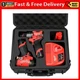 Case for Milwaukee M12 Impact Driver & Drill Set - Waterproof Tool Box with Remo