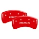 For Ford Mustang 05-14 MGP Gloss Red Rear Caliper Covers w BOSS Engraving