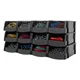 IRIS USA Small Stackable Storage Bins, 12-Pack, 7.5 x - 12 Pack, Black 