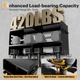SPAMPUR POWER TOOL ORGANIZER WALL MOUNT WITH 6 CORDLESS DRILL HOLDER - BLACK