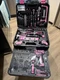 DEKOPRO Pink Mechanic Toolbox Combo Kits Storage Organizer Drawer Case Set