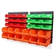 SWANLAKE 30PCS Wall Mounted Storage Bins, Plastic Garage Rack ,Screw Storage 