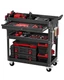 VEVOR 4-Tier Tool Cart on Wheels 350 lb Rolling Work Cart with Drawer & Pegboard