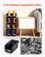 VEVOR 8-Pack Stackable Organizer Bins - Small Parts & Closet Storage