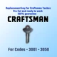3001-3050. Replacement key for Craftsman Tool box Lock. Pre cut to your code.