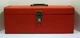 Kennedy KK-19-025168  Red Metal Tool Box w/ Tray 19" x 7" x 7.5" Vintage U.S.A.