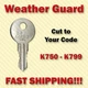 Weather Guard Truck & Toolbox Key Cut to Your Code  K750 - K799