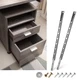 Masendelk 12pcs Ball Bearing Drawer Slides 12 Inch / 310mm, 2 12 Inch, Silver 