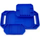 Aocoom 3pcs Large Non-Slip Flexible Silicone Tool Tray, Mechanic Blue 