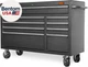 52-Inch Premium Rolling Tool Cabinet, Black, Heavy Duty 21-Gauge Powder-Coated S