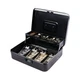 KYODOLED Large Cash Box with Combination Lock,Money Box with Cash Tray, Lock ...