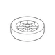 Rubbermaid 1025L6 12 in Tilt Truck Soft Rubber Molded Wheel