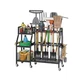 keomaisyto Garden Tool Organizer with 6 Wheels(3 lockable), Heavy Duty Yard T...