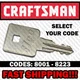 Craftsman 8128 Precut Replacement Toolbox Key llave