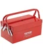 VEVOR Metal Tool Box, 14-inch, 2-Tier 3-Tray Portable Folding Tool Chest Orga...