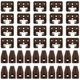 Ripeng 20 Set Plastic Drawer Slides and Guides Replacement Furniture Brown