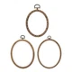 PATIKIL 4, 6, 7inch Embroidery Hoops Set, 3 Pieces Imitated Wood color 