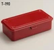 TOYO Steel Trunk Type Tool Box T-190 Red 203x109x56mm Made in Japan F/S