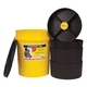 Contractor Tool Storage Organizer Bucket w/ Lid Trays Heavy Duty Plastic 12.5in