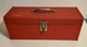 VTG KENNEDY KK-19 RED TOOL KIT BOX METAL HANDLE MADE IN USA GRAY TRAY HARDWARE