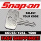 Snap on Tool Box Key Replacement Cut to your Code Y251 - Y500
