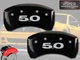 2012-2013 Ford Mustang Boss 302 Rear Black MGP Brake Disc Caliper Covers "5.0"