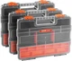 VEVOR 3-Pack Small Parts Organizer, 21 Compartments Tools Organizer Box with Rem