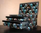 US GENERAL MINI TOOLBOX - TWO DRAWERS - SKULL & FLAMES SLATE GRAY MINI TOOLBOX