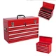 HYCHIKA Heavy Duty Metal Tool Box, 21-inch, Portable Metal Tool Box with 4 Drawe