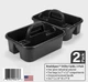 ReadySpace Utility Caddy Plastic Storage Organizer Tote Handle Black 2 Pack USA
