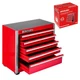 Geinxurn 5-Drawer Rolling Red Tool Box, Heavy Duty Micro Roll Cab Steel Stack...