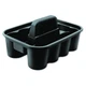 Rubbermaid Commercial Deluxe Carry Caddy, 8-Compartment, 15x7.4", Black