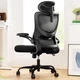 Marsail Ergonomic Office Chair: Desk 46.06" x 23.62" x 22.83", Black 