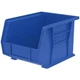 6 Count Akro-Mils 30239BLUE Plastic Hopper Storage Bins, 8.25"W x 10.75"D x 7"H