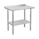 Profeeshaw Stainless Steel Prep Table NSF Commercial Work Table with Backspla...